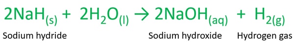 NaH + H2O | Sodium hydrode and water reaction
